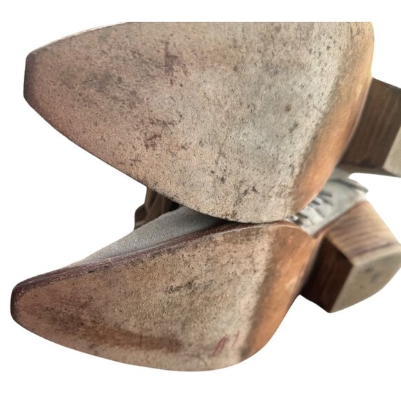 Free People Lawless Bone Suede Leather Fringe Western Boots 38 US 8 - Picture 10 of 11